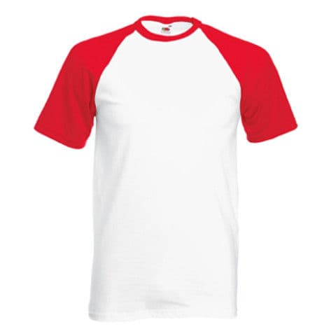 Fruit of the Loom Short Sleeve Baseball T-shirt — workwear printing Richmond