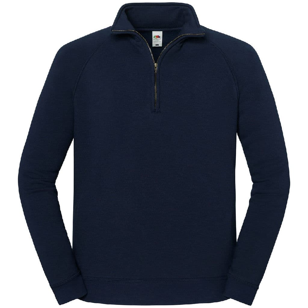 Fruit Of The Loom Iconic Premium Zip-Neck Sweat — workwear printing Richmond