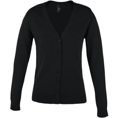 SOL'S Ladies Golden Cotton Acrylic V Neck Cardigan — workwear printing Richmond