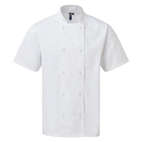 Premier Chef's Coolchecker Short Sleeve Jacket — workwear printing Richmond