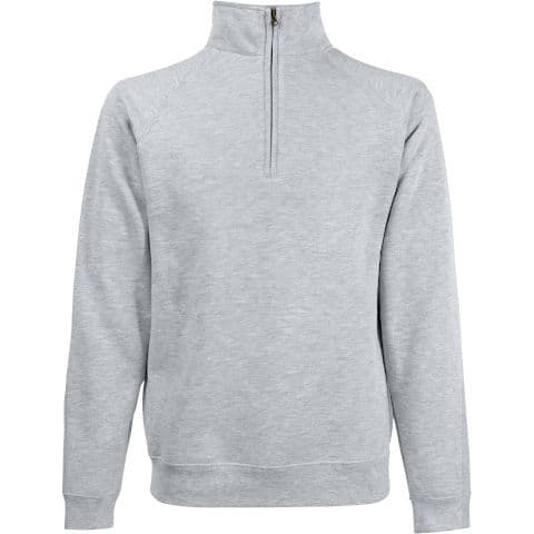 Fruit Of The Loom Men's Classic Zip Neck Sweatshirt — workwear printing Richmond