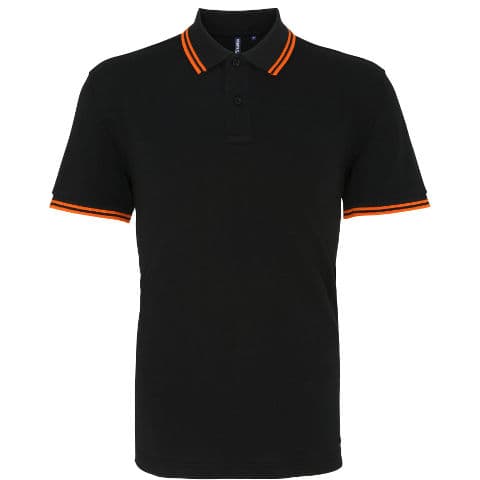 Asquith & Fox Men's Classic Fit Tipped Polo — workwear printing Richmond