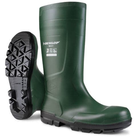Dunlop Work-It Full Safety PVC Wellington — workwear printing Richmond