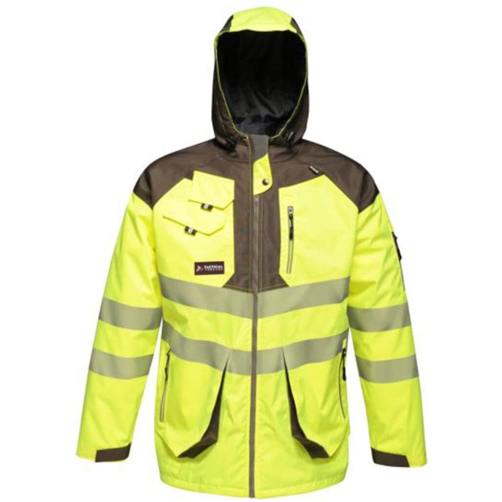 Regatta Men's Hi-Vis Waterproof Reflective Hooded Jacket — workwear printing Richmond