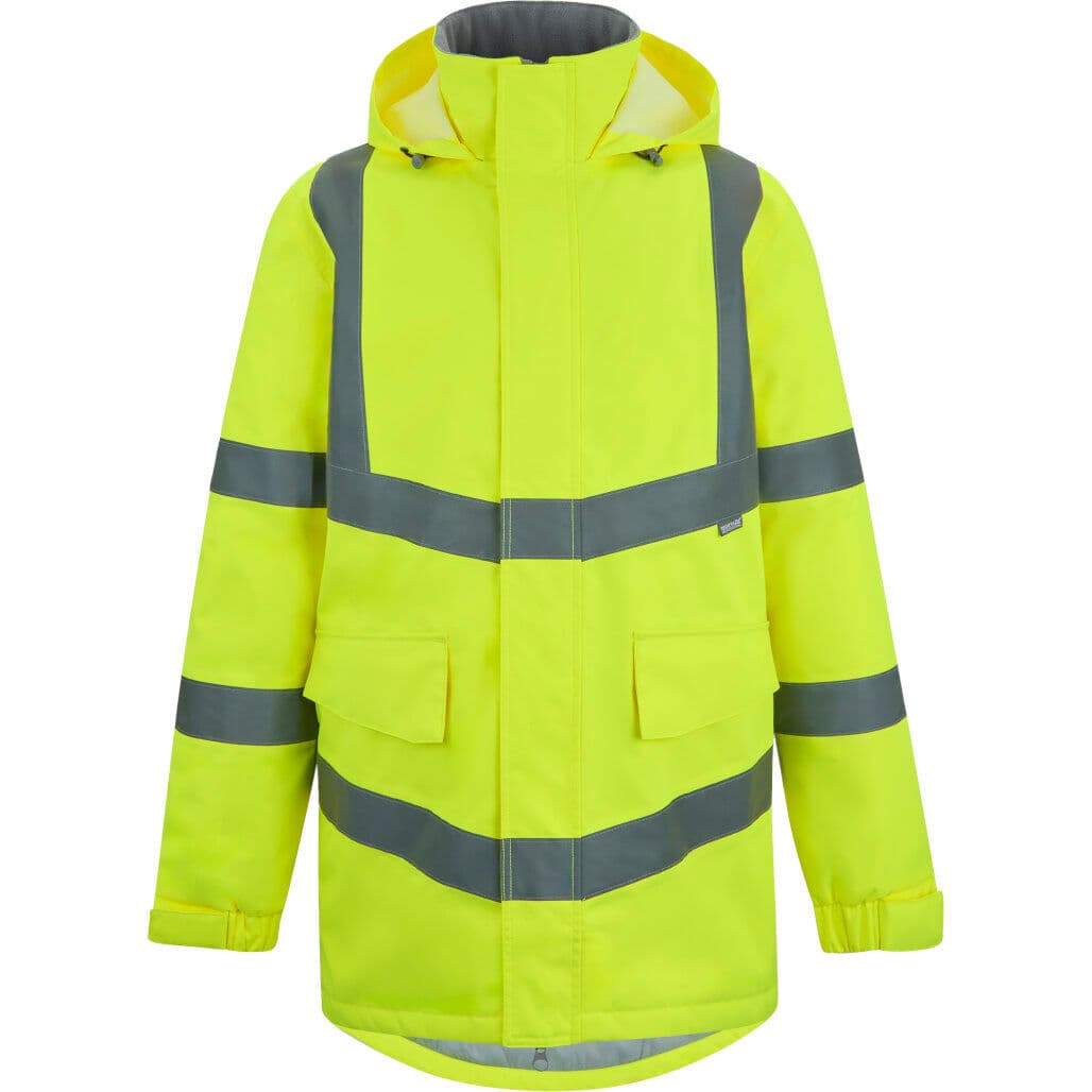 Regatta Men's Hi-Vis Pro Contract Dover Parka Jacket — workwear printing Richmond