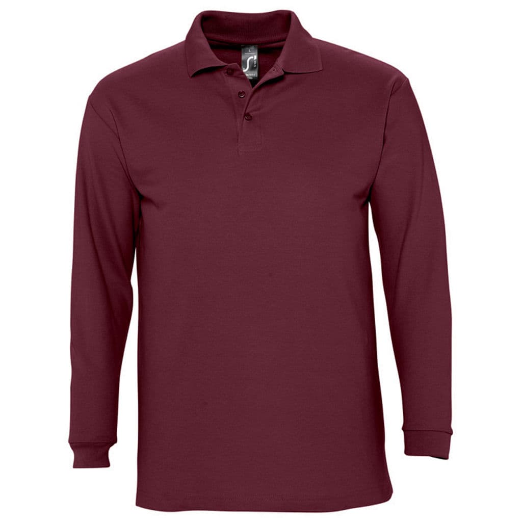 SOL'S Winter II Long Sleeve Cotton Pique Polo Shirt — workwear printing Richmond