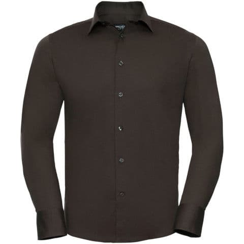 Russell Collection Long Sleeve Easycare Fitted Shirt — workwear printing Richmond