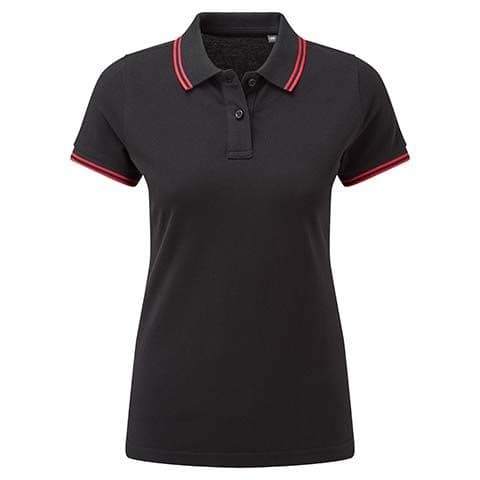 Asquith & Fox Women's Classic Fit Tipped Polo — workwear printing Richmond