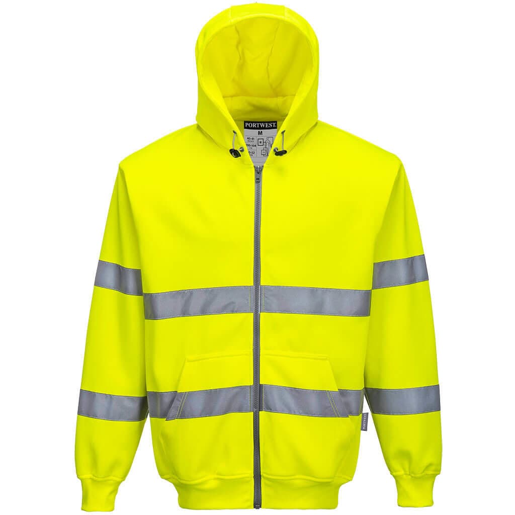 Portwest i-Vis Zipped Hoodie — workwear printing Richmond