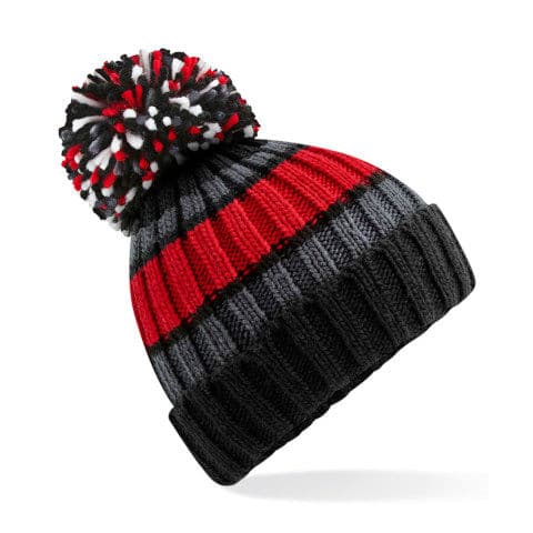 Beechfield Hygge Striped Beanie — workwear printing Richmond