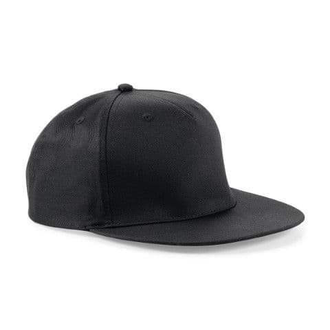 Beechfield 5 Panel Snapback Rapper Cap — workwear printing Richmond