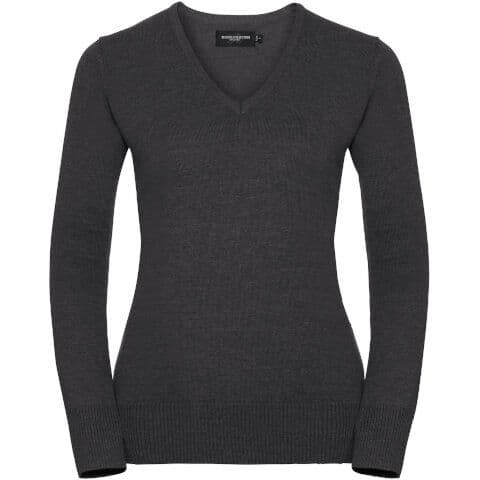 Russell Women's V-Neck Knitted Sweater — workwear printing Richmond