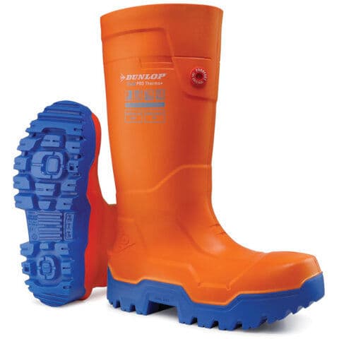 Dunlop Purofort Fieldpro Thermo and Full Safety Wellington — workwear printing Richmond