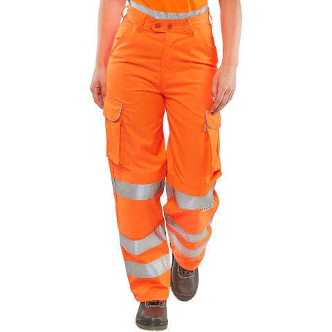 Beeswift Hi-Vis Ladies Rail Spec Trousers — workwear printing Richmond