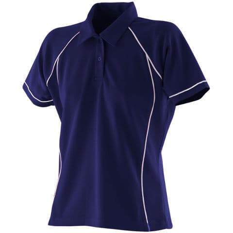 Finden & Hales Ladies Performance Piped Polo Shirt — workwear printing Richmond