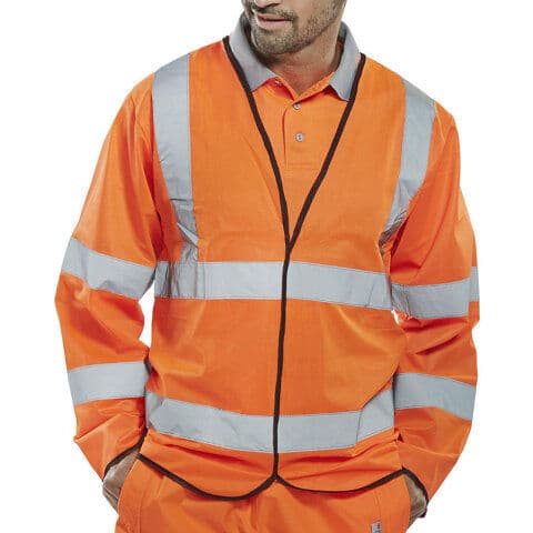 Beeswift Hi-Vis Long Sleeve Jerkin — workwear printing Richmond
