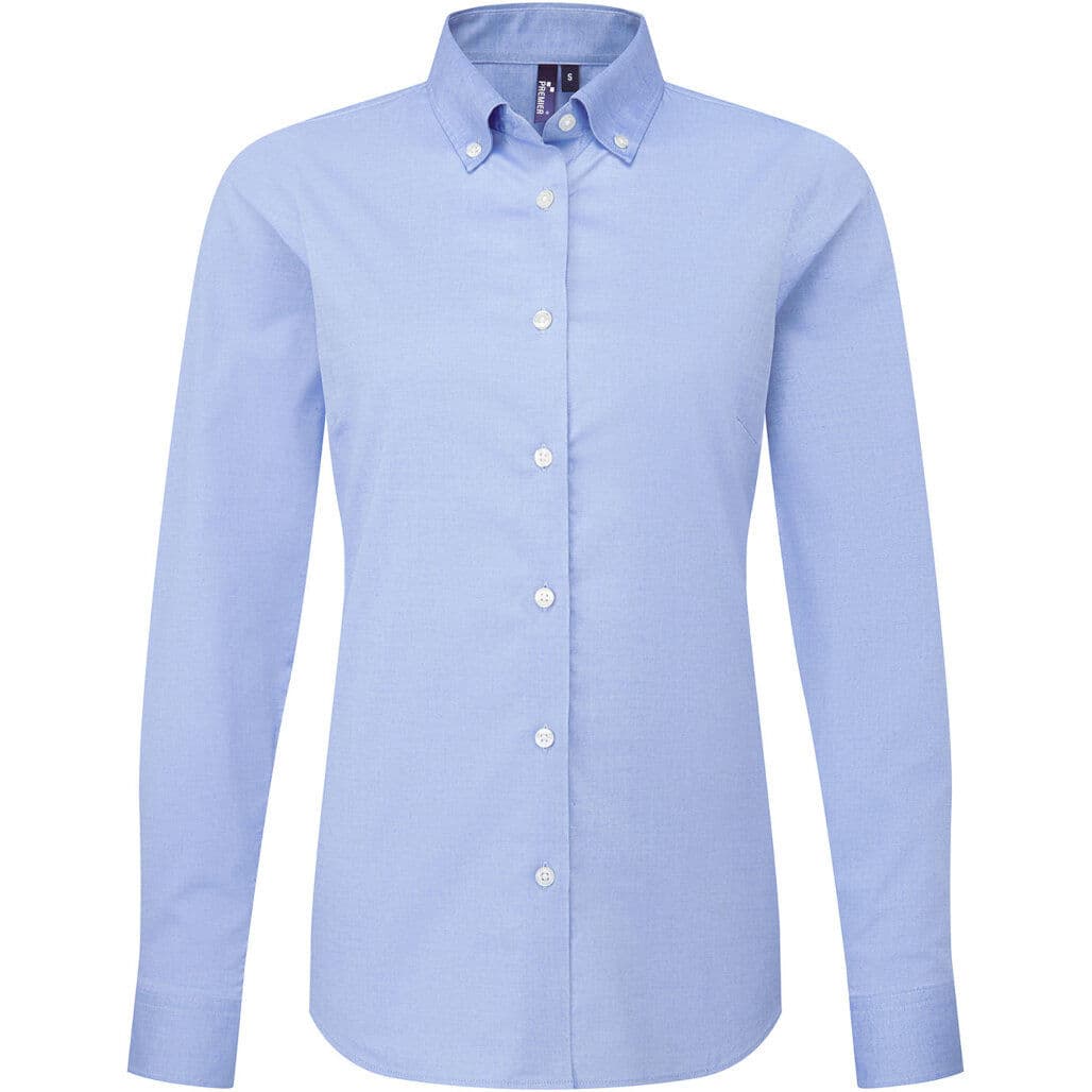 Premier Women's Supreme Oxford Long Sleeve Shirt — workwear printing Richmond