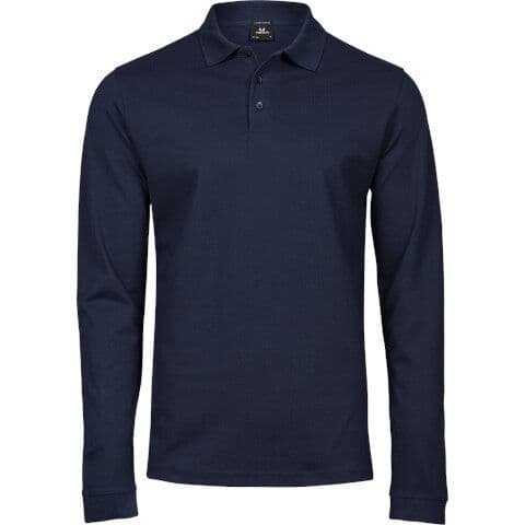 Tee Jays Men's Luxury Long Sleeve Stretch Polo — workwear printing Richmond