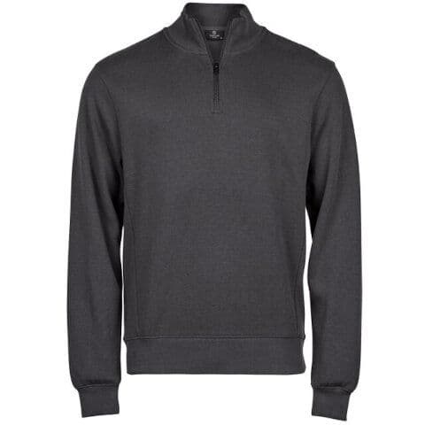 Tee Jays Ribbed Interlock Half Zip Sweatshirt — workwear printing Richmond