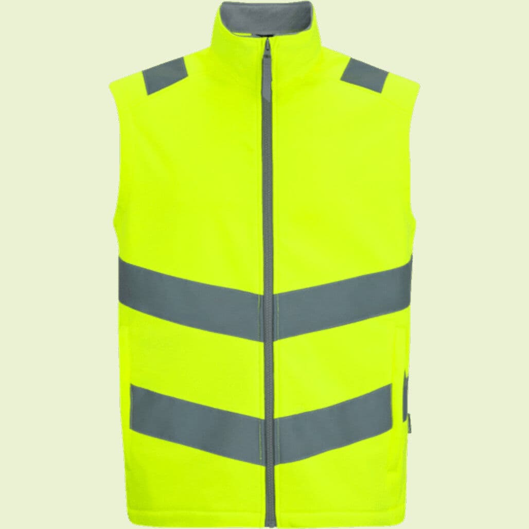 Regatta Men's Hi-Vis Pro Contract Ablaze Softshell Bodywarmer — workwear printing Richmond