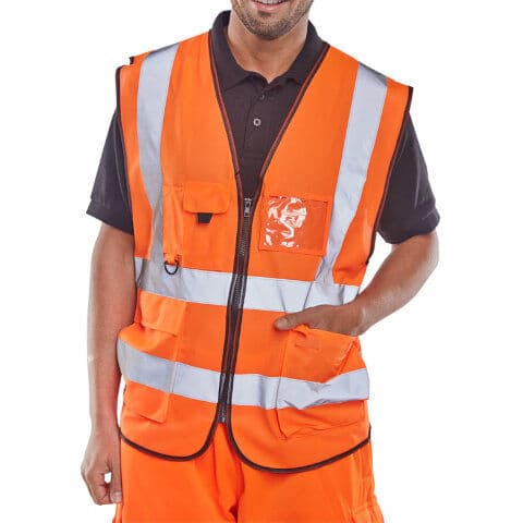 Beeswift Hi-Vis Executive Vest — workwear printing Richmond